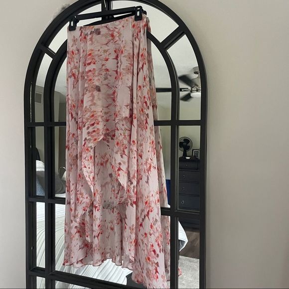 Allsaints Slvina Momo Handkerchief Skirt. Floral High Low Wrap look NWT US 0 - Picture 9 of 14